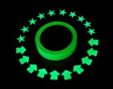 Best Glow in the Dark Tape for Safety, Stairs, Light Switches, Stage, Theatrical, Theater, Exits, Decals, Ceiling, Floor, Vinyl, Stripe, Arrows, Stars, Dot, Waterproof, Gaffers, Halloween, Fluorescent