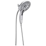 Delta Faucet 5-Spray In2ition 2-in-1 Dual Hand Held Shower Head with Hose, H2Okinetic Handheld Shower Head with Magnetic Docking, Chrome 58620-25-PK