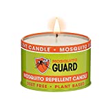 Mosquito Guard 12oz Natural Mosquito Repellent Candle - Burns 35 Hours, Refreshing Aroma - Plant-Based Citronella Candles - Mosquito Repellent Outdoor