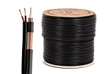 RG59 Siamese Coaxial Cable 500ft - CCTV Wire for Security Camera - Combo Video & Power Cable - 20AWG