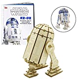 Star Wars R2-D2 3D Wood Puzzle &Model Figure Kit (81 Pcs) - Build & Paint Your Own 3-D Movie Droid Toy - Holiday Educational Gift for Kids & Adults, No Glue Required, 12+