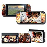 Alvhntr My hero academia Vinyl Skin Decal Stickers for Nintendo Switch, Anime Protector Wrap Cover Protective Faceplate Full Set Console Joy-Con Dock (My hero academia 2036)