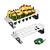KAMaster Jalapeno Grill Rack Barbecue Stainless Chili Pepper Roasting Rack for Cooking Chili or Chicken Legs & Wings Roasting on BBQ Smoker or Oven