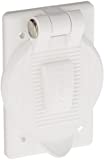 Hubbell Wiring Systems HBL74CM25WOAW Ship-to-Shore Polycarbonate Spring-Loaded Lift Cover for HBL26CM10 Weather Proofing Receptacle, White