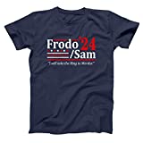 Frodo and Sam 2024 - Funny Comedy Fantasy Humor Mens Shirt XX-Large Navy