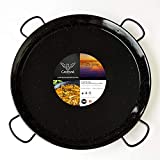 Paella Pan Enamelled Carbon Steel 32Inches / 80cm / up to 40 Servings / 4 handles (Nonstick)