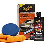 Meguiar's Quik Scratch Eraser Kit, Car Scratch Remover that Removes Blemishes, Includes Meguiar's ScratchX, Drill-Mounted Pad, Microfiber Towel - 3 Count (1 Pack)