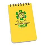 Rite in the Rain Weatherproof EMS Notebook, 3" x 5", Yellow Cover, Vital Stats Pages (No. 112)