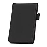 Samsill Mini Pocket Notepad Holder, Includes One Pad with 40 Lined Sheets, Refillable, 2 7/16 x 4 1/4, Black