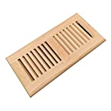 White Oak Wood Floor Register, Drop in Vent Cover with Damper, 2-1/4 x 12 Inch (Duct Opening), 3/4 Inch Thickness, Unfinished