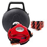Grillbot Red Automatic Grill Brush, Kitchen Gadget for BBQ Grill, Robot Cleaner for Grills with Nylon Brushes, Compact BBQ Accessory with Case for Home & Outdoor Cooking, Hands-Free Cleaning Gadget