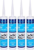 Modetic RV Trailer Camper Lap Sealant Repair Roof Caulking 10 oz, Clear, 4 Pack