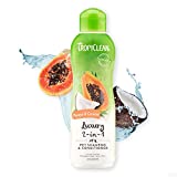 TropiClean 2-in-1 Papaya & Coconut Dog Shampoo and Conditioner | Natural Pet Shampoo Derived from Natural Ingredients | Cat Friendly | Made in the USA | 20 oz.