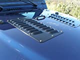 RodLouvers Pair of Double Row 3Angled Aluminum Hood Panels (Bolt-on) Kit