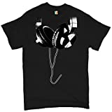 Huge Hanging Headphones T-Shirt DJ Music Tee Shirt Black XX-Large
