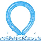 mpac+ Neck Cooler | Cooling Neck Wraps, Neck Cooling Tube, Wearable, Personal Air Conditioner for Summer, Hot Weather, Freeze Below 64F, Cold Ice Pack Gel for Outdoor Workers, Reusable (Basic, Blue)