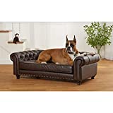 Enchanted Home Pet Wentworth Pebble Brown Sofa for Dog, 44.75" L X 27.5" W, X-Large