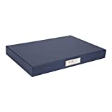 Bigso Sven Fiberboard Classic Hinged Document Box, 1.8 x 13.2 x 9.3 in, Blue