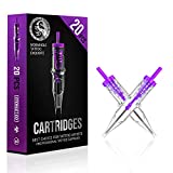 Wormhole Tattoo Cartridge Needles, 20pcs 11RL Disposable Tattoo Needle Cartridges Standard 11 Round Liner for Tattoo Pen Tattoo Cartridge Machine Permanent Makeup Tattoo Supplies (1211RL)