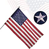 Freefy American Flag 2x3 Ft Pole Sleeve Banner Style-Embroidered Stars,Sewn Stripes,UV Protected,heavy duty Durable Nylon USA US Outdoor Indoor Flags (Pole NOT Included)
