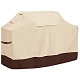 Vailge Grill Cover,60-inch Waterproof BBQ Cover,600D Heavy Duty Gas Grill Cover, UV & Dust & Rip & Fading Resistant,Suitable for Weber, Brinkmann, Char Broil Grills and More,Beige