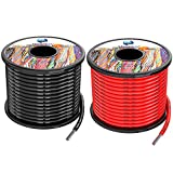 10 awg 5.2mm Silicone Electrical Wire Cables 50 Feet [25ft Black and 25ft Red] 10 Gauge 600V Soft and Flexible Hook Up Oxygen Free Stranded Tinned Copper Wire Model Battery Cable