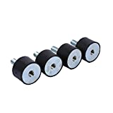 M8 M6 Vibration Isolator, Keenso Vibration Mount 2 Threaded Studs AntiVibration Isolation Rubber Mounts Boat Bobbins, pack of 4(VD3020 M823)