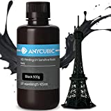 ANYCUBIC 3D Printer Resin, 405nm SLA UV-Curing Resin with High Precision and Quick Curing & Excellent Fluidity for LCD 3D Printing (Black, 500g)