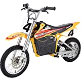 Razor MX650 Dirt Rocket Electric-Powered Dirt Bike with Authentic Motocross Dirt Bike Geometry, Rear-Wheel Drive, High-Torque, Chain-Driven Motor, for Kids 13+, Yellow