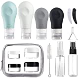 Travel Bottles for Toiletries, Gemice TSA Approved Travel Containers Leak Proof Silicone Squeezable Travel Accessories Set 2oz 3oz for Shampoo Conditioner Lotion Body Wash (16 Pack)