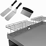 Griddle Grill Warming Rack  Spatula  Scraper for Blackstone, Griddle Accessories Kit for Blackstone,Stainless Steel Professional Long BBQ Grill Spatula/Turner & Scraper & Warming Rack,