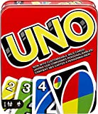 UNO Family Card Game, with 112 Cards in a Sturdy Storage Tin, Travel-Friendly, Makes a Great Gift for 7 Year Olds and Up [Amazon Exclusive]