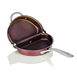 TECHEF - Frittata and Omelette Pan, Double Sided Folding Egg Pan, Made in Korea (PFOA Free) (Purple)