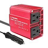 LVYUAN 150W Car Power Inverter 12V to 110V AC Car Charger Adapter with 3.1A Dual USB Car Adapter for Plug Outlet