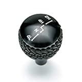 DV8 Offroad | D-JP-180011-BK | Replacement Shift Knob fits 2007-2018 Wrangler JK | 4WD Shifter | Billet Aluminum Construction | Rubber Tire Tread Grip