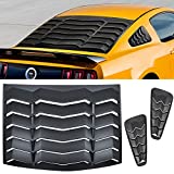 Rear and Side Window Louvers Windshield Sun Shade Cover Fit for Ford Mustang 2005 2006 2007 2008 2009 2010 2011 2012 2013 2014 in GT Lambo Style (Matte Black)