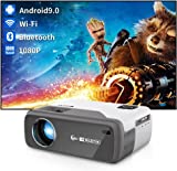 Portable Smart 1080P Android Projector with Bluetooth WiFi 2022 Version, Compact LED LCD Full HD Video Projector Home Cinema Wireless Movie Gaming Outdoor