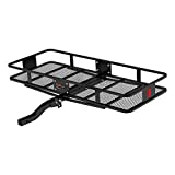 CURT 18153 60 x 24-Inch Basket Hitch Cargo Carrier, 500 lbs Capacity, Black Steel, 2-In Folding Shank