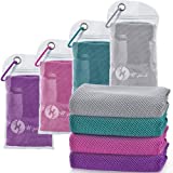 U-pick 4 Packs Cooling Towel (40"x 12"),Ice Towel for Neck&Head,Microfiber Cool Towel,Soft Breathable Chilly Towel for Yoga,Sport,Gym,Workout,Camping,Fitness,Running,Workout & More Activities
