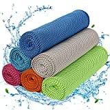 Cooling Towel, Cooling Towels for Neck and Face, Instant Cooling Towel 6 Pack, Ice Cool Towel Microfiber Soft Absorbent Cooling Towel Quick Dry Towel for Yoga, Golf, Gym, Work Out, Sports