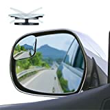 Car Blind Spot Mirror, 2PCS HD Convex Glass Angle Adjustable for Side Rearview Mirrors, Fan Shaped Frameless Rotatable Wide Angle Blind Spot Mirror for Car, SUV, Car Exterior Accessories (Sector)