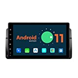 Eonon Android 11 Car Stereo,CarPlay&Android Auto Car Stereo Receiver,9 Inch Single Din Car Radio Applicable to BMW 3 Series 1999-2005 (E46),Built-in DSP/IPS Display,Support Custom UI/Bluetooth 5.0-R50