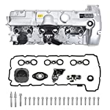 MITZONE Upgrade Performance All Aluminum Valve Cover & Gasket Kit Compatible with BMW E82 128i, E9X 323i 328i, E60 528i, E70 X5 3.0si, E83 X3, E85 Z4, E89 Z4, F10 528i N52/ N51 SULEV