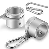 BONWIN 1.25" Flag Pole Rings, 2 Pcs Anti Wrap Flag Pole Clips Swivels, 360 Rotating Flagpole Mounting Rings, Aluminum Alloy Spinning Flag Pole Kit Parts for 1.02-1.25" Diameter (1.25 Inch, Silver)