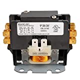 BOJACK 1 Poles FLA 30 Amp Coil 24 VAC Air Conditioner Condenser Compressor Contactor AC Definite Purpose Contactor (Pack of 1 Pcs)