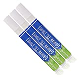 3Pcs Tile Grout Pen Repair Pen Set (3Pcs White) Waterproof Marker Grout Restorer Pen for Wall Floor Tile Lines-Narrow 2-5mm with Extra Tip(3 x 7ml)