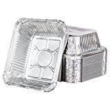 30-Pack Grill Drip Pan Liners Compatible with Napoleon Prestige and Rogue Series, 62007 Replacement Aluminum Grease Pan Liners, 6 x 5 Inch