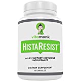 HistaResist Histamine Blocker for Histamine Intolerance - DAO Enzyme Supplement by Vitamonk - Optimal Dose of Diamine Oxidase to Help Shield Histamine for Smooth Digestion - 60 Capsules