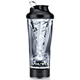 VOLTRX Premium Electric Protein Shaker Bottle, Made with Tritan - BPA Free - 24 oz Vortex Portable Mixer Cup/USB Rechargeable Shaker Cups for Protein Shakes (Black)