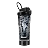TAUSPACE Electric Shaker Bottle BPA Free-Tritan-24 oz Blender Bottles Vortex Shaker Bottles for Protein Mixes-Portable USB Rechargeable Mixer Cup for Protein Shakes (Black)